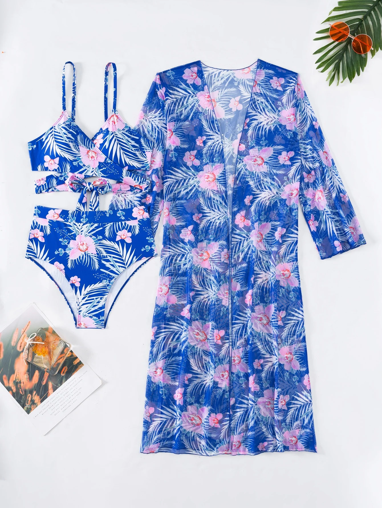 wholesale trendy 3 pieces swimsuits summer 3 pieces swimsuits set 2024 Swimwear beach swimsuits for women