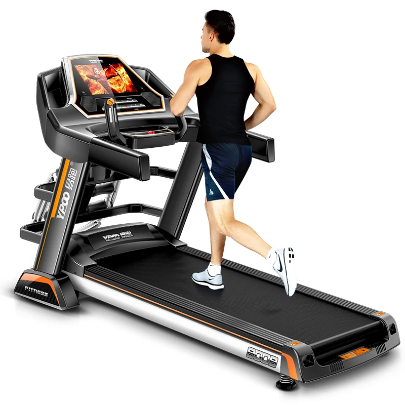 YPOO hot sale foldable treadmill with incline electric treadmill machine pro fitness treadmill with tv with  YPOOFIT APP
