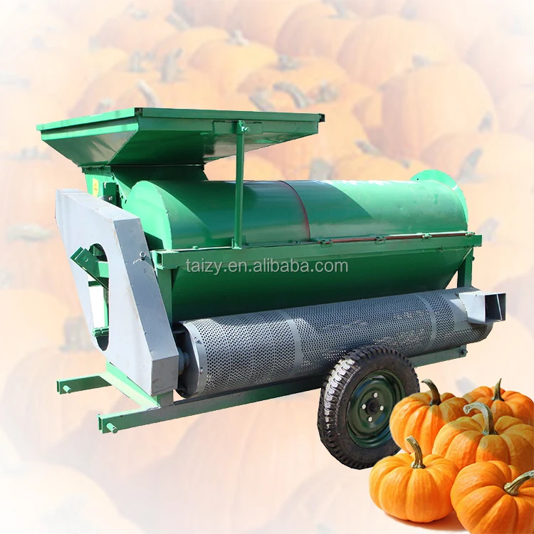 Tractor driven pumpkin and melon seeds harvesting watermelon cucumber seeds processing machine