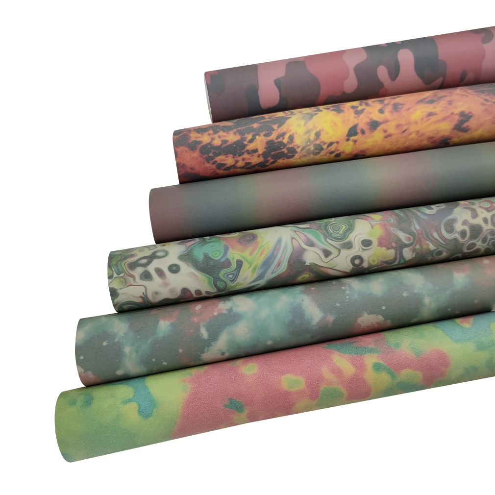 Горячая Распродажа, меняющая цвет камуфляжная абстрактная термостойкая ткань из искусственной кожи для изготовления сумок/обуви/поделок