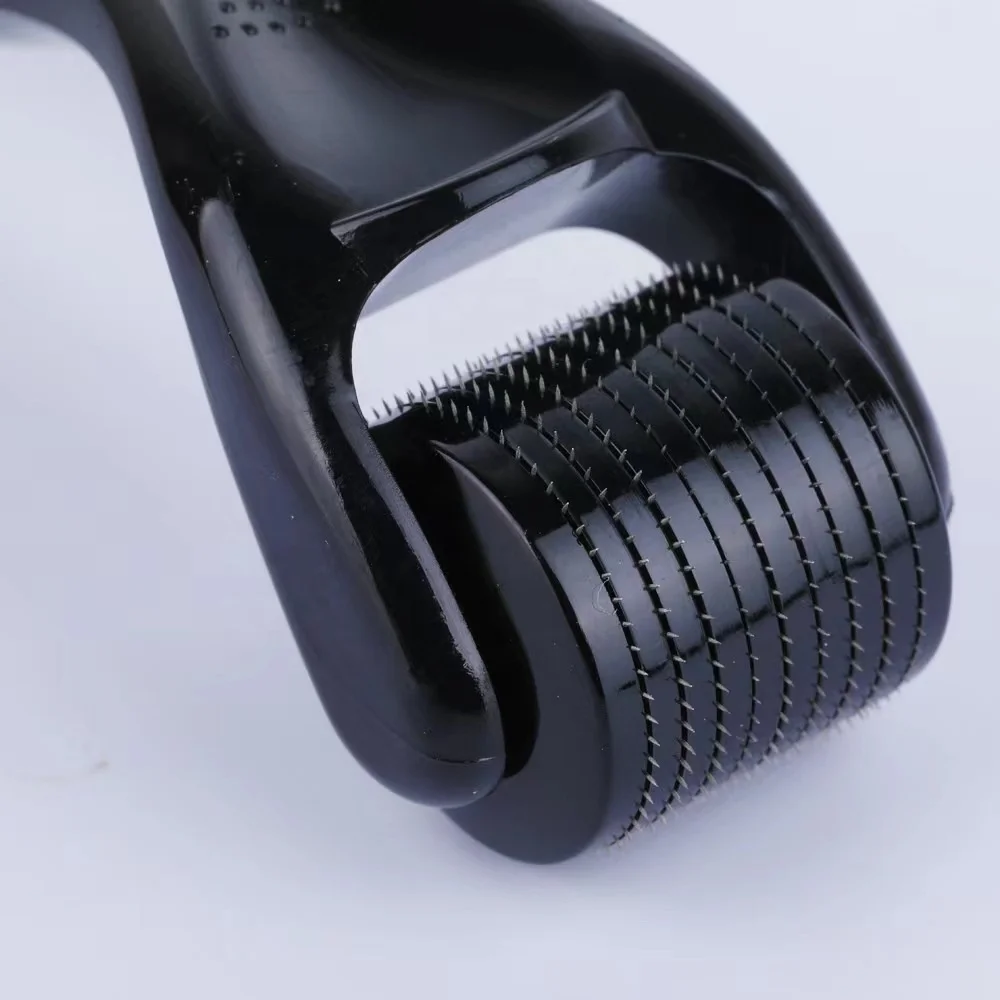 Full Black Derma Roller Dermaroller 0.5 Face Body Beard Hair Growth Titanium Dermaroller Beard Roller for Men and Women