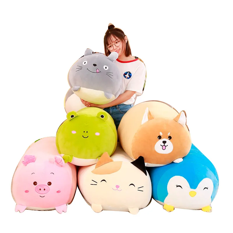 Fancy Design Cute Soft Stuffed 30cm 60cm 90cm Plush Animals Toys Fat Cat Pig Kawaii Pillow Cushion Sofa Plushies