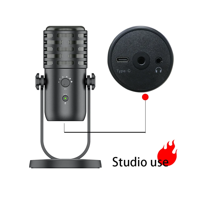 youtube microphone usb c microphone mic for pc Singing meeting online class Podcast Recording Studio