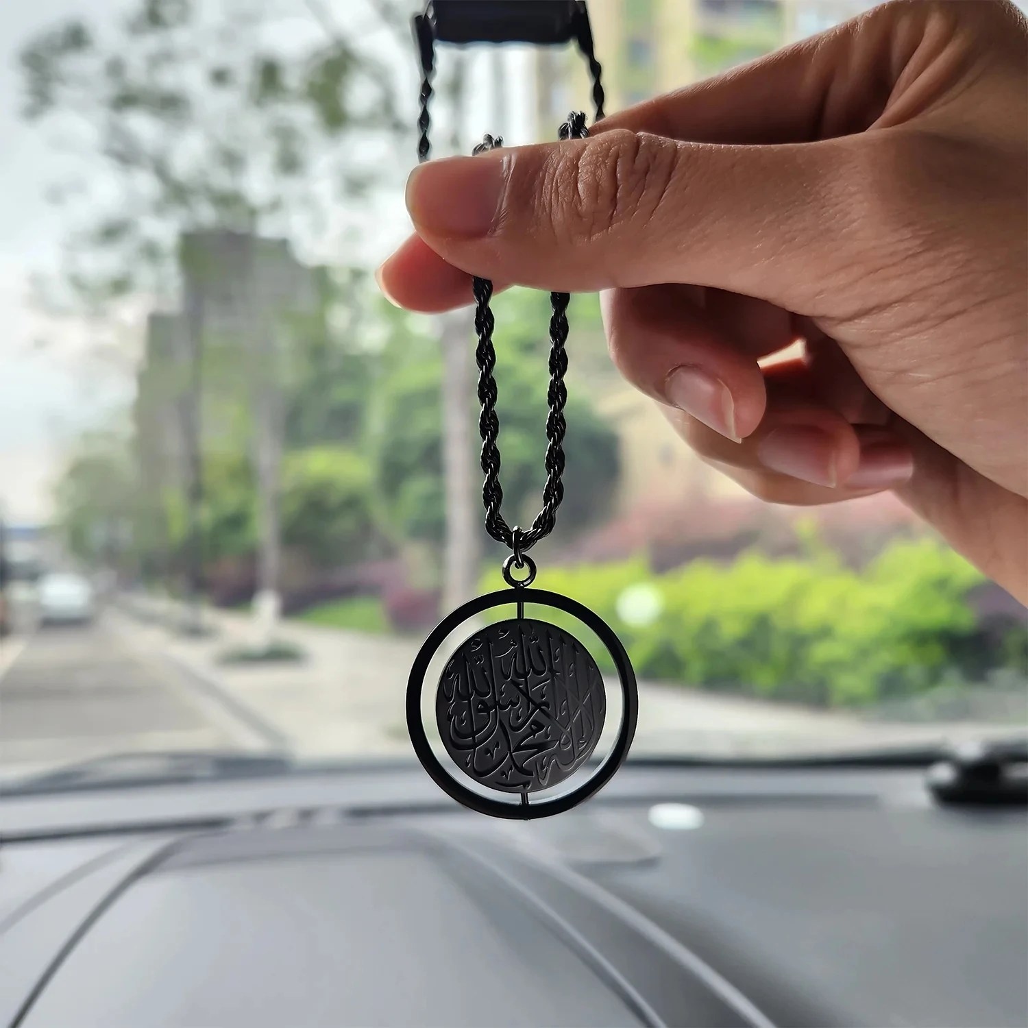 stainless steel jewelry Islamic Muslim Arabic calligraphy jewelry Ayatul Kursi Keychain jewelry gift wholesale