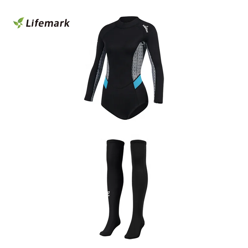 2MM Neoprene Wetsuit Women Keep Warm Swimming Scuba Diving Bathing Suit Short Sleeve Triathlon Wetsuit for Surf Snorkeling