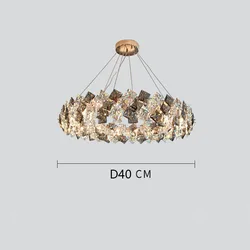Luxury hotel home decorative lighting k9 crystal ceiling pendant lights modern gold chandeliers for living room