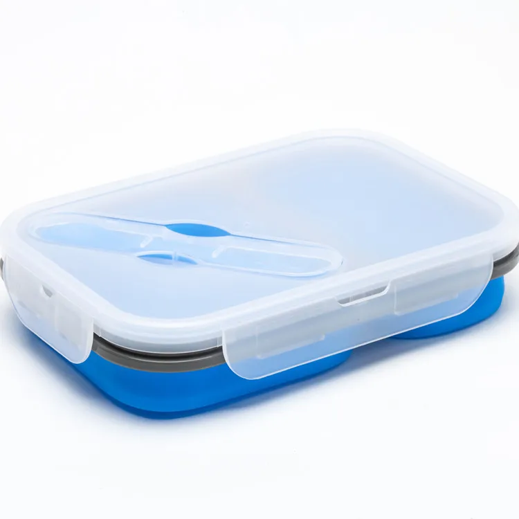 BPA Free Eco Friendly Silicone Collapsible School Lunch Boxes