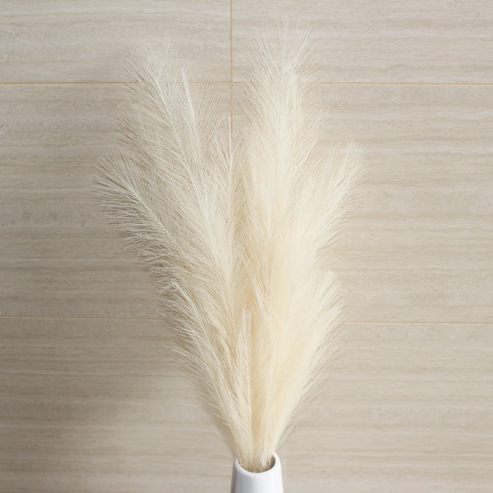 OEM Factory Wholesale Custom Top Flower Arrangement Decor Artificial Color White Large Fluffy Pampas Grass Large