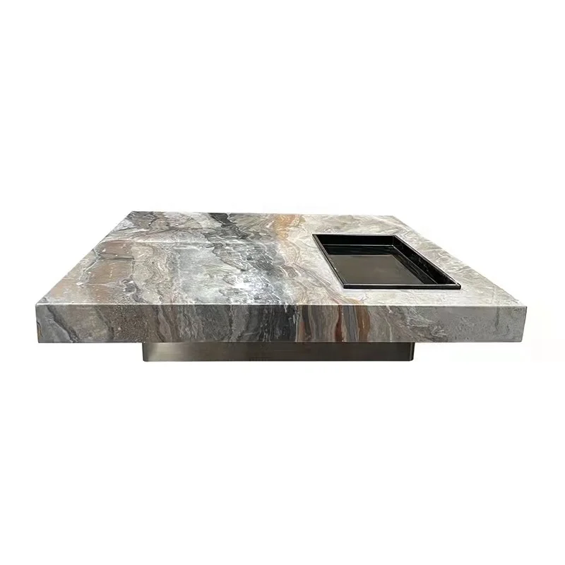 Высококачественный уникальный мраморный большой журнальный столик новый дизайн подставка для телевизора и кофейный роскошные современные комплекты