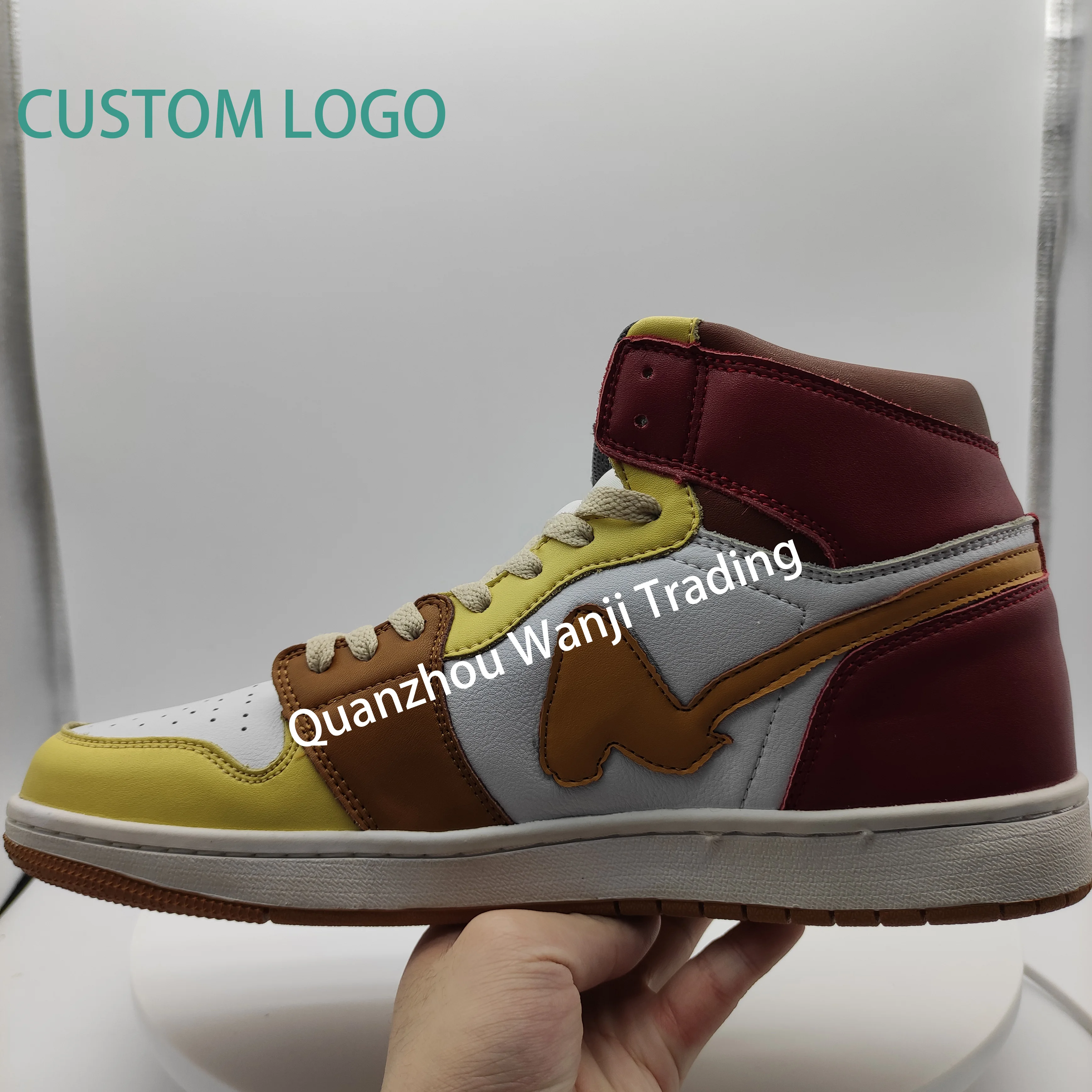 Factory Designer Custom Wholesale Manufacturer High Quality Men Basketball Shoes Custom Aj 1 Logo Design Make Your Logo