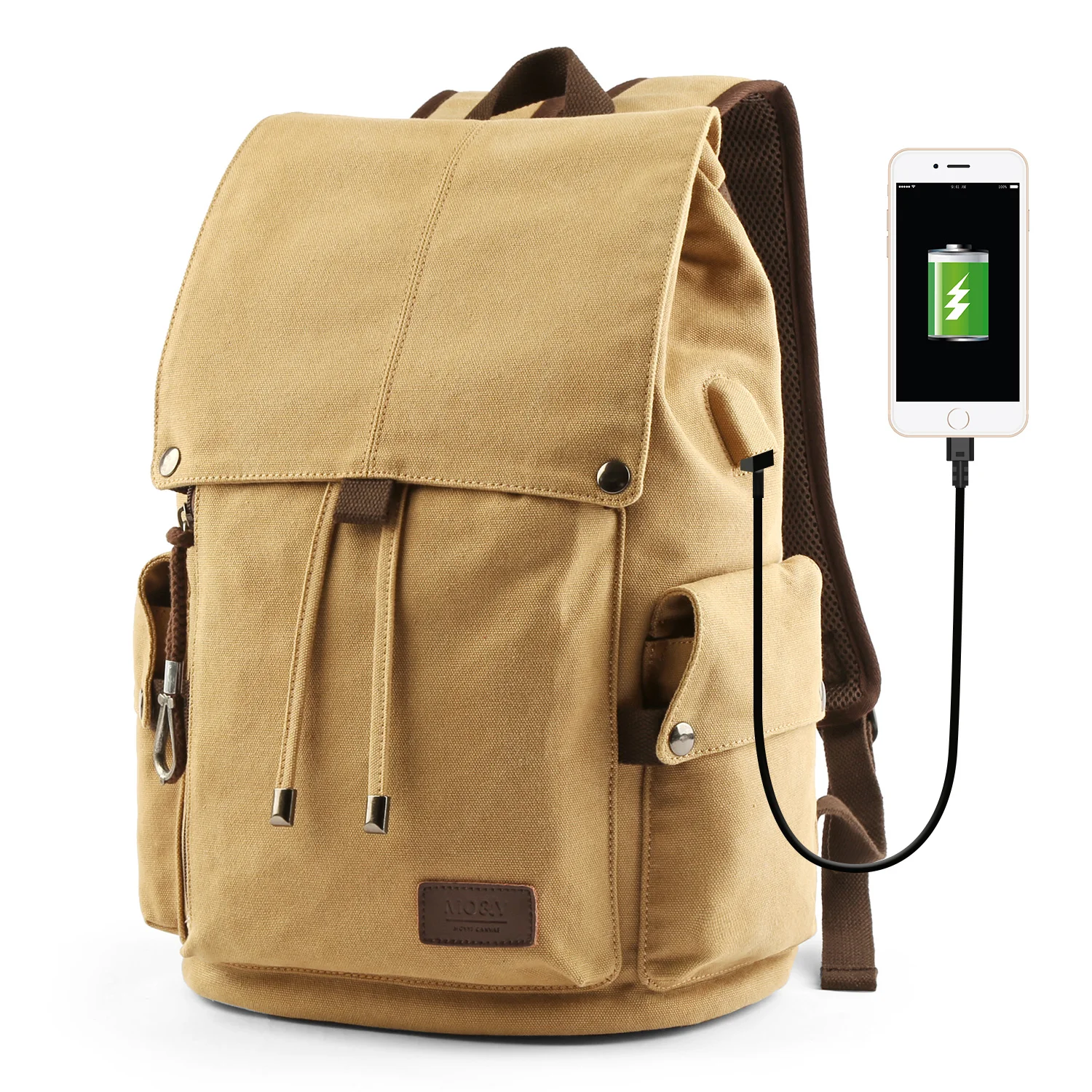 Modern school canvas backpack  quality  assured laptop bag mochila escolar lona