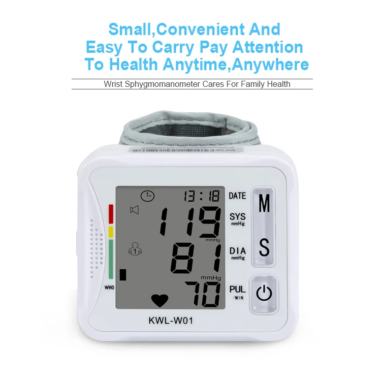 Household Automatic Blood Pressure Meter Ce Certified Wrist Blood Pressure Monitor Digital