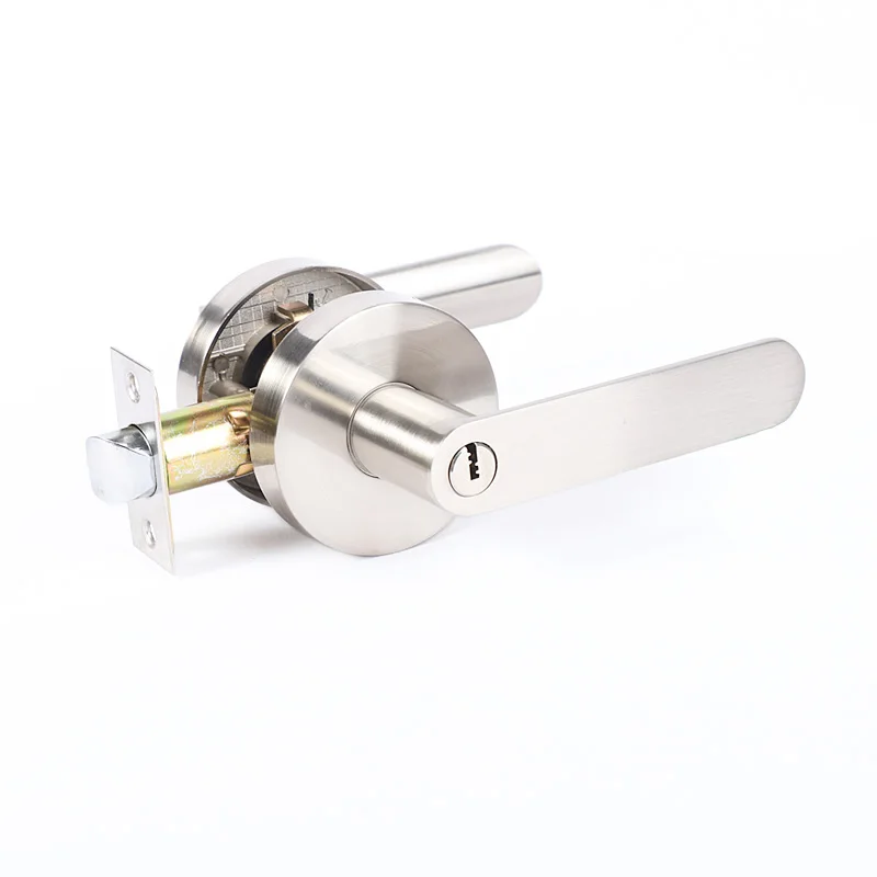 
Factory Price High Quality Stainless Steel Hotel Wooden Door Lever Handle Lock 