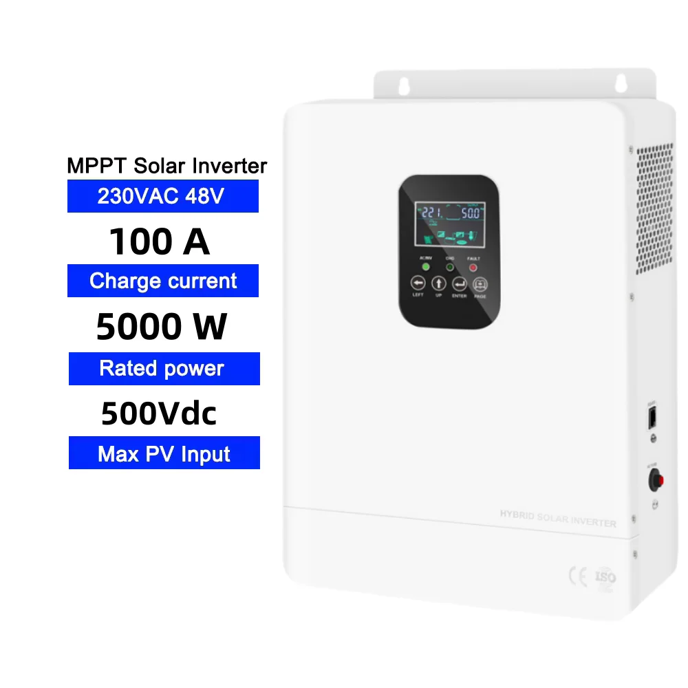 Smart Wifi Monitor 3.2KW 5KW 7.2KW Hybrid Solar Inverter WIth MPPT Solar Charge Controller