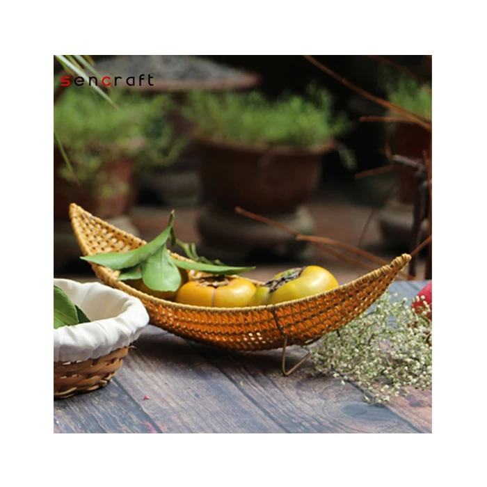 Handmade Rattan Wicker Storage Baskets Storages boxes Container boxes kitchen organizer