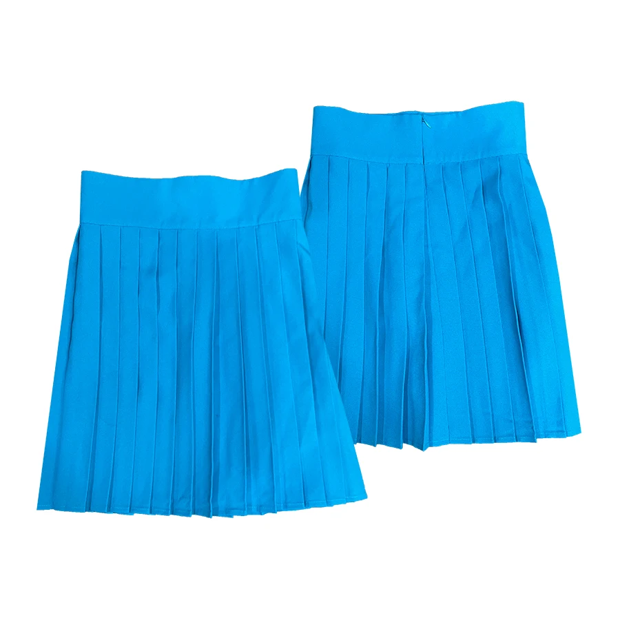 Customization Elementary Students Designs Blue Skirt School Uniform For Girl Skirts