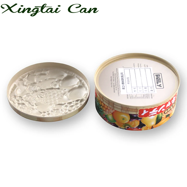 
T-Y009 OEM luxury round shape 3d printing fruit caps box candy special design tinplate box for food packing gift box 