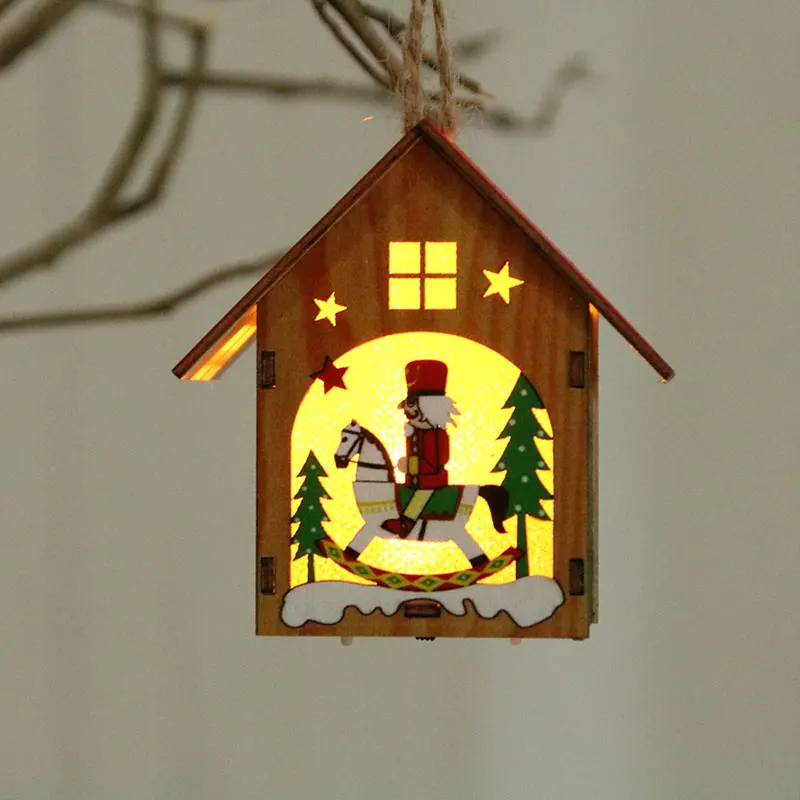 Foreign trade new customized Christmas tree print walnut soldier small gift decoration