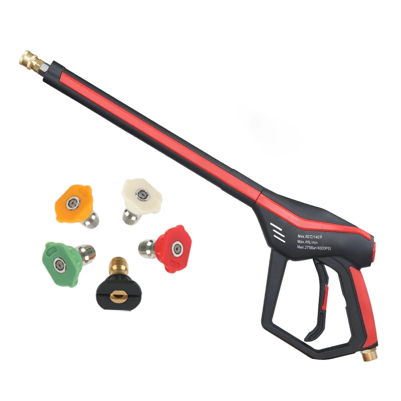 SPS 4000 PSI High Pressure Washer Gun Car Replance Wand Set With 5 Color Nozzles Spray Water Gun
