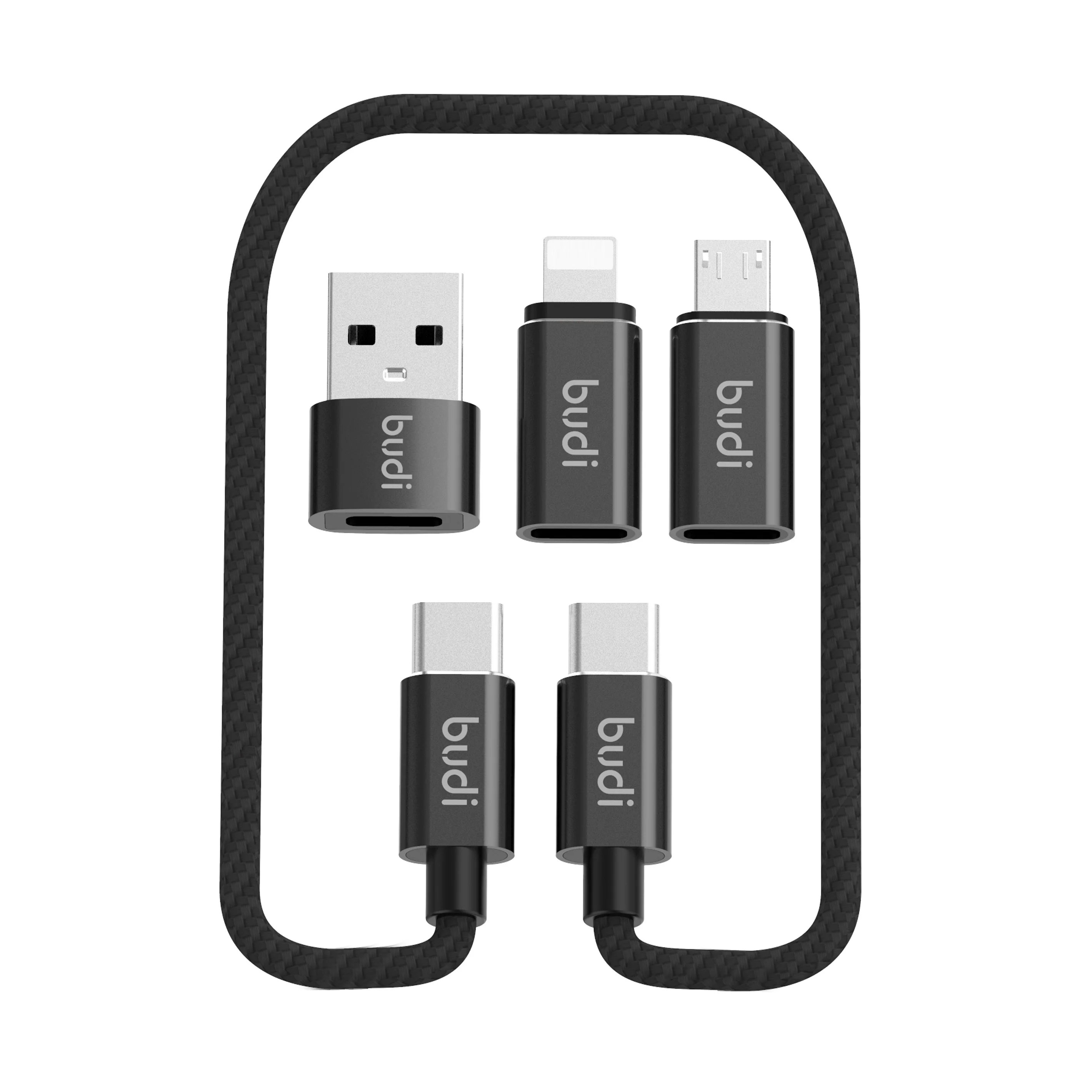 
Multi-Function Urban Survival Card usb c to usb c Charging Cable micro usb converter SIM Eject Pin Phone Holder for Travel Gift 