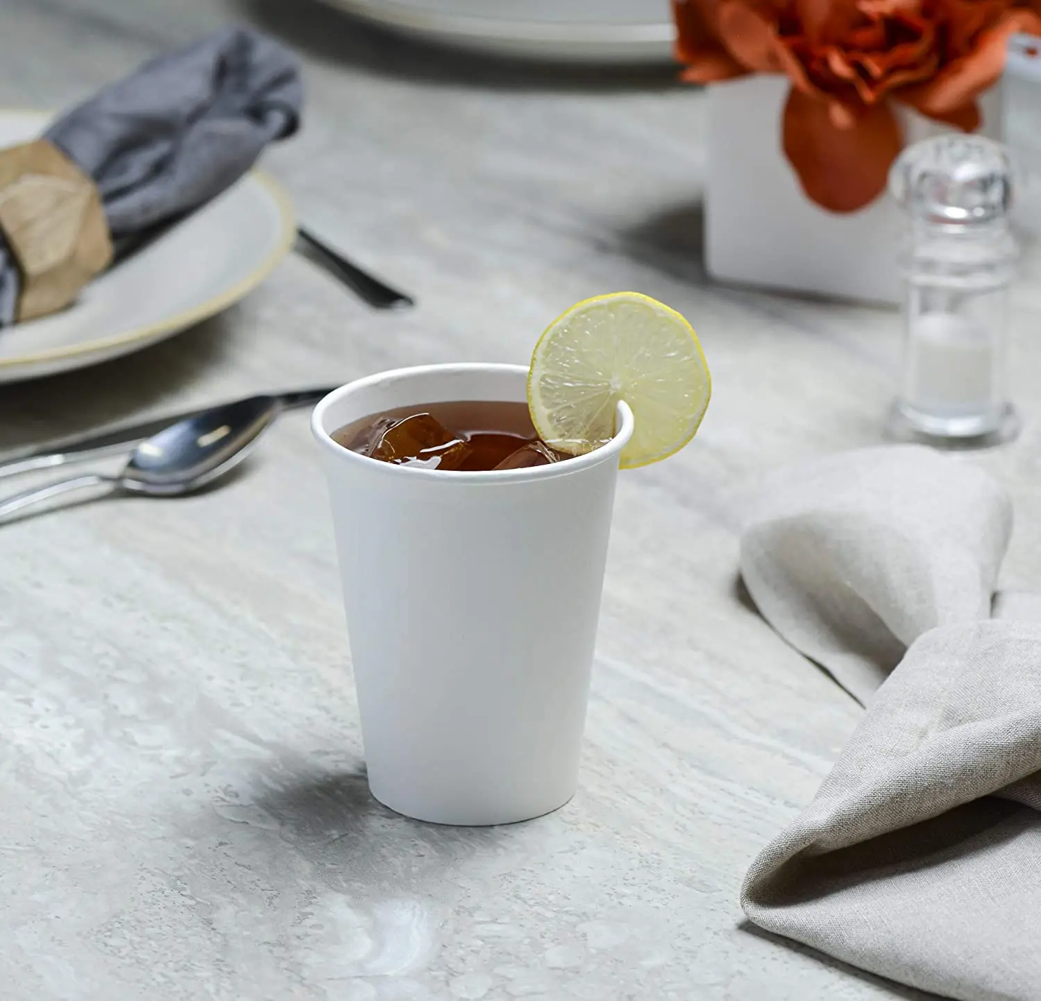 Disposable Paper Cups White Paper Hot Cold Coffee Tea Milk Drinking Cups Manufacturers Wholesale 12oz Cheap Cups