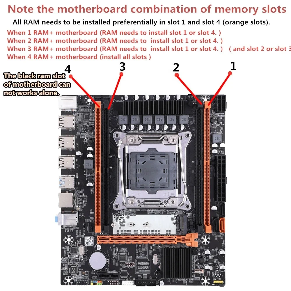 X99 LGA 2011-3 motherboard kit xeon x99 E5 2680 V4 CPU Processor 2.40GHz 14-Core 35M And DDR4 64G Memory