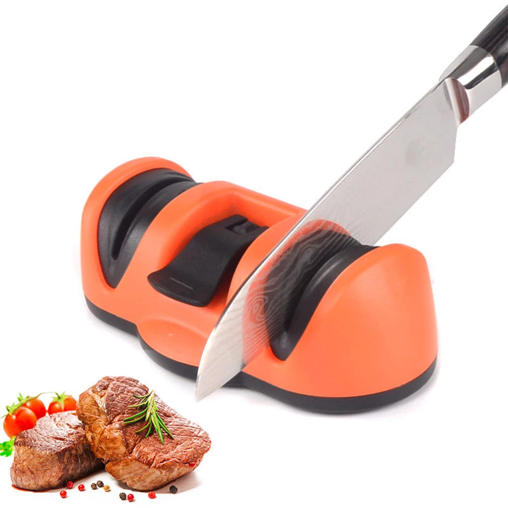 2023 New manual Kitchen Knife Scissor Sharpener Knife blade Sharpener with sucker 2 Stage Kitchen Knife Sharpening Machine