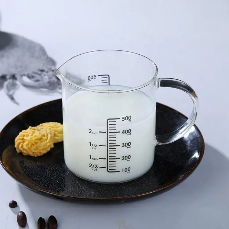 Hot Glass Measuring Cups With Custom Logo Glass Measuring Cup With Glass Handle
