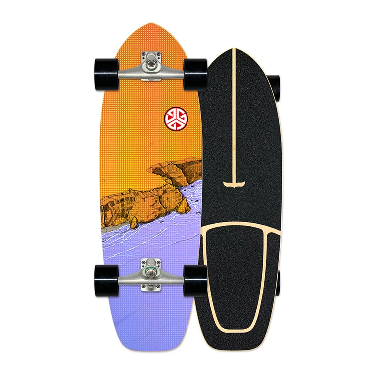  Skateboard Carver Land Surfing Training Adult Customize Logo Fish Surfboard 30 inches