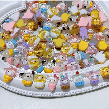 2023 Korea Kawaii Cartoon Mini Size Random Mix Matte Resin Accessories DIY jewelry accessories wholesale accessories