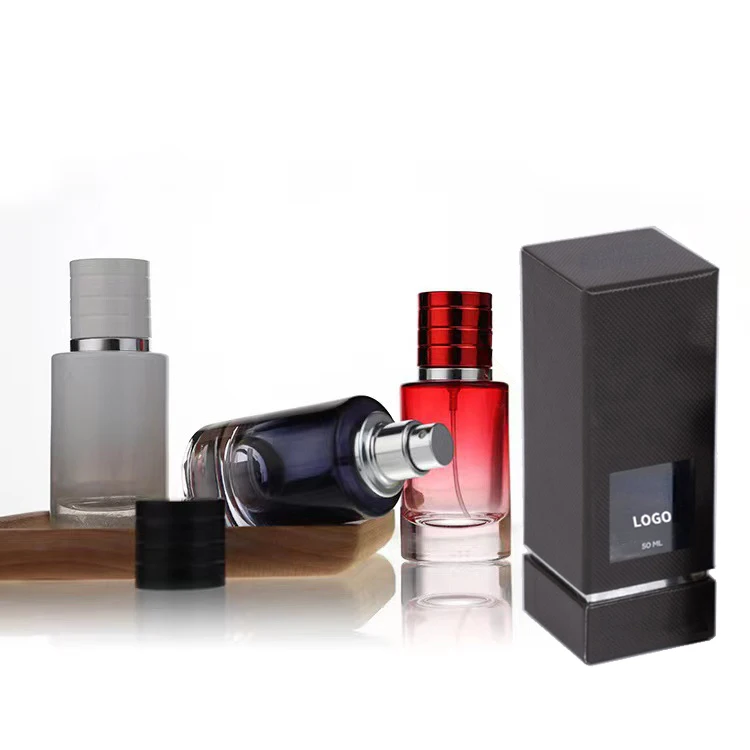 100ML perfume amber bottles Glass Pump Spray Bottle Vials For Pocket Perfume  custom perfume bottle with box packaging