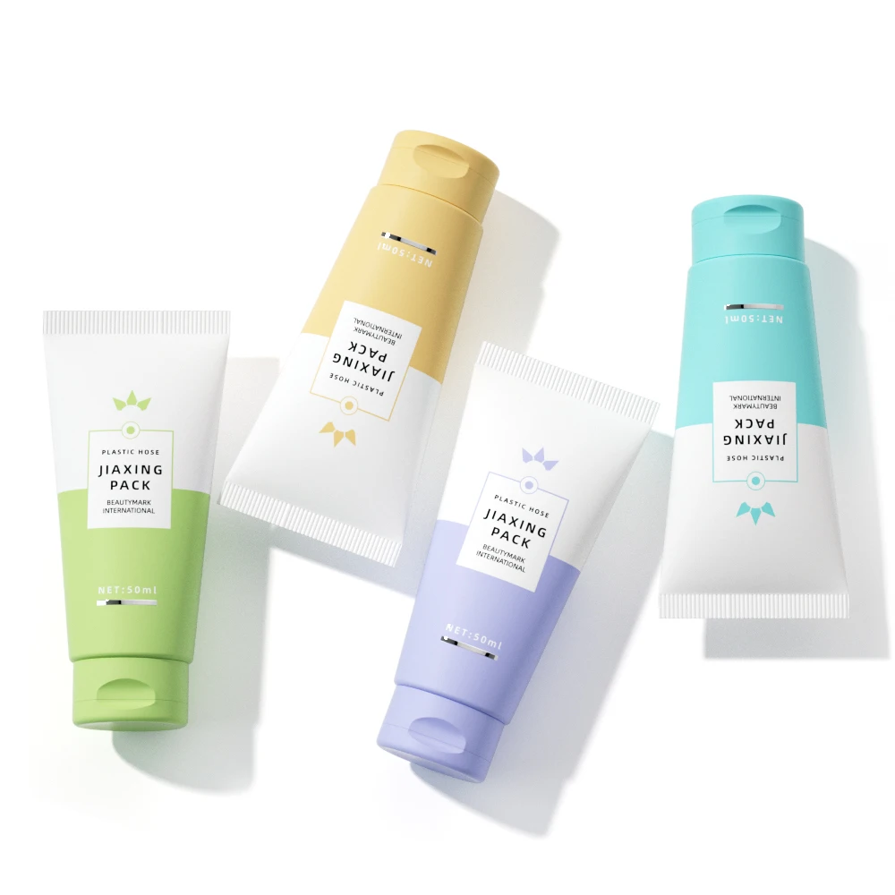 MOQ custom 30ml 50ml 100ml 120ml 150ml 200ml round flip lid plastic hand lotion container soft cosmetic packaging cream tube