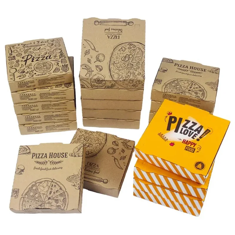 Factory Price Personalized luxury large custom paper cardboard delivery box black pizza box