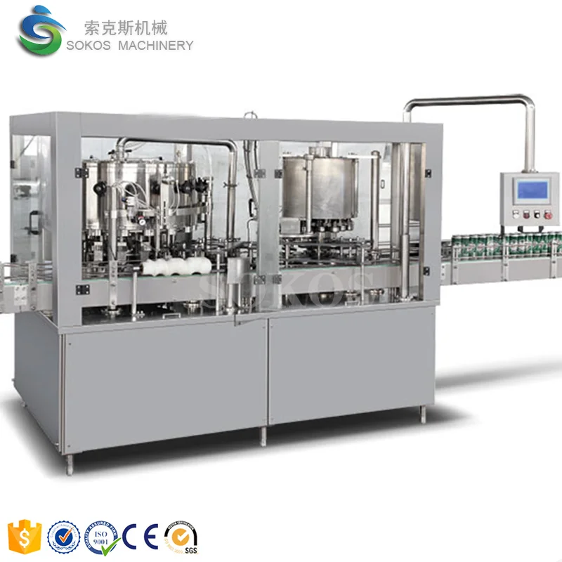Automatic Bottling Filling Machine Energy Drink Canning System Line Beer Can Filling Machine