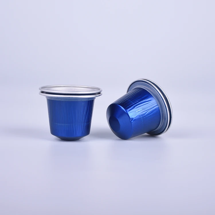 Wholesale Colorful Empty Aluminum Foil Capsule Nespresso Coffee Capsules With Sticker Lid Producer