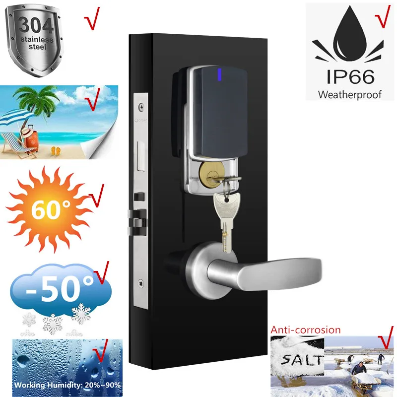 Orbita electronic separate component locks smart digital door lock rfid hotel door locks