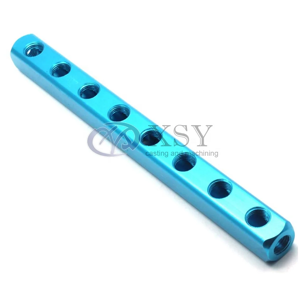 G 1/4 резьба 8 каналов 11 портов Алюминиевый пневматический шланг встроенный быстроразъемный разветвитель соединитель