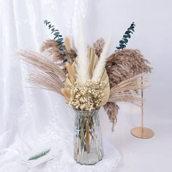 Wholesale wedding decoration table centerpiece wedding decoration table centerpiece roses eucalyptus garland dried flowers