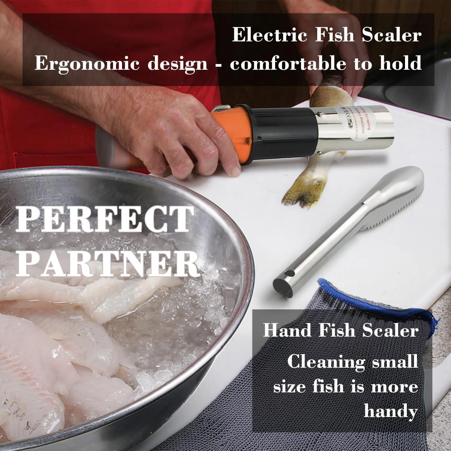 Rechargeable electric fish scaler