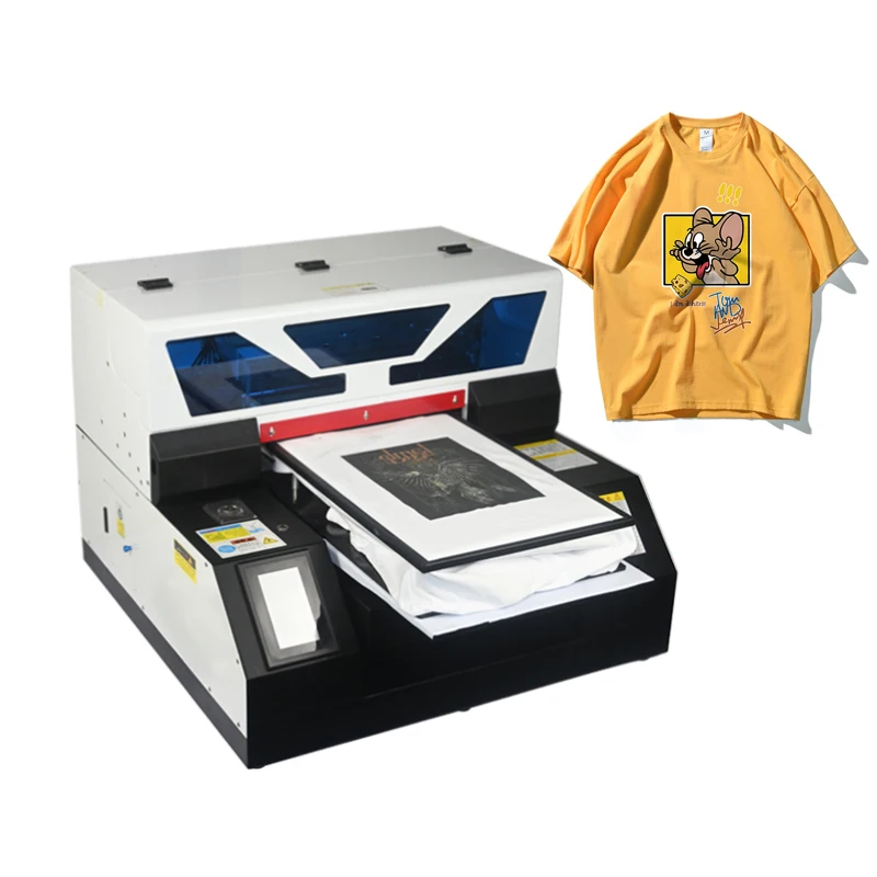 Hot Selling A4 Digital Flatbed DTG UV Printer direct to Garment T-shirt Textile Cotton Impresora DTG