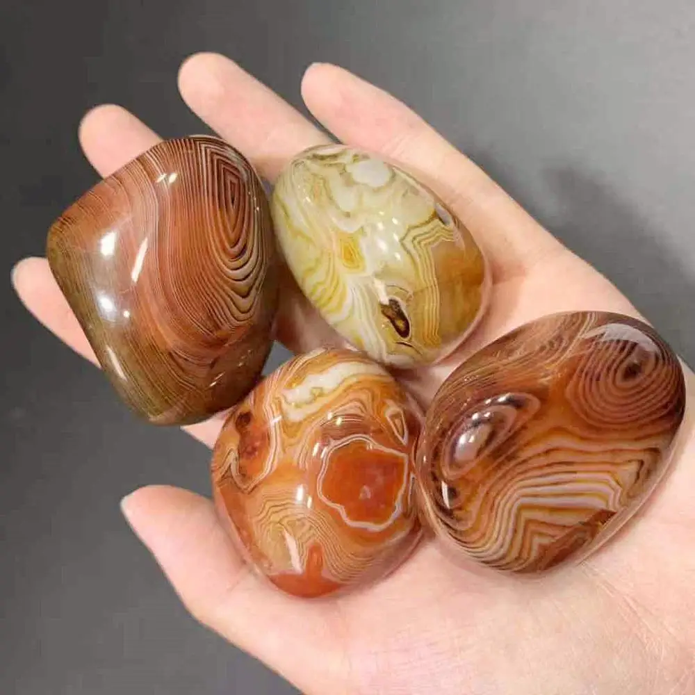 Hot Sale High Quality Natural Gem Crystal Polished Red Carnrlian Agate Quartz Palm Stone Crystals Healing Stones