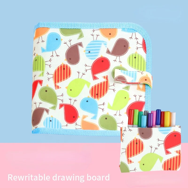 best selling product amazon Children portable painting color book blackboard children picture books chalk painting book