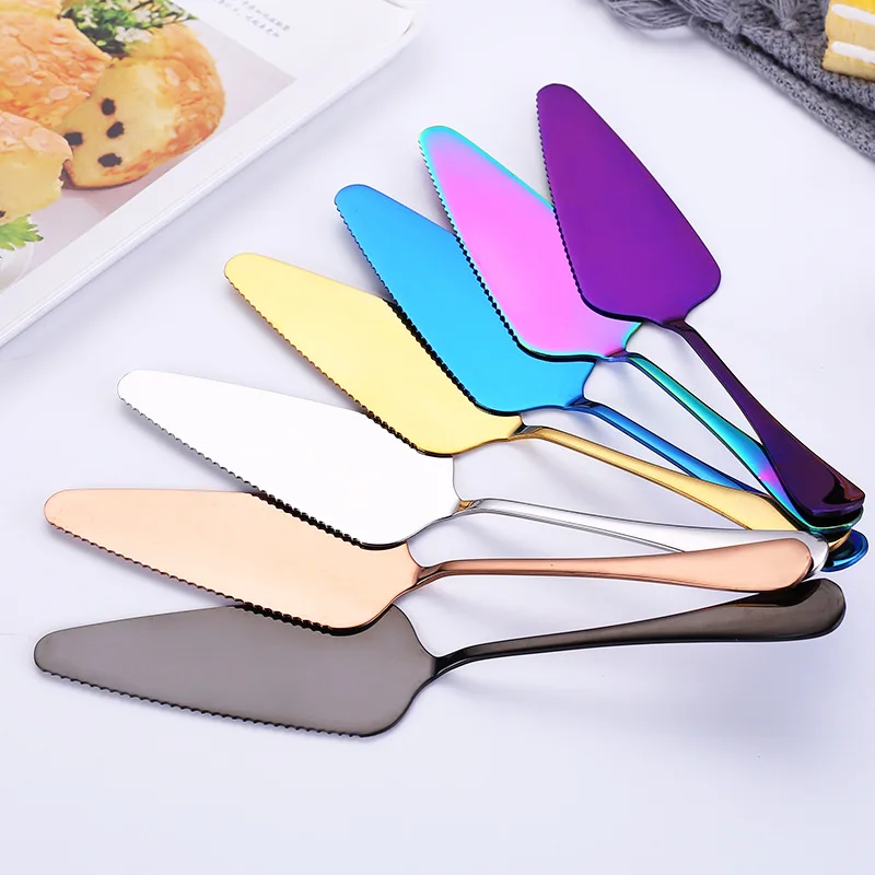 Colorful Cake Server Blade Cutter Spatula Cheese Spatula Pizza Spatula Stainless Steel Pizza Shovel (1600092465181)