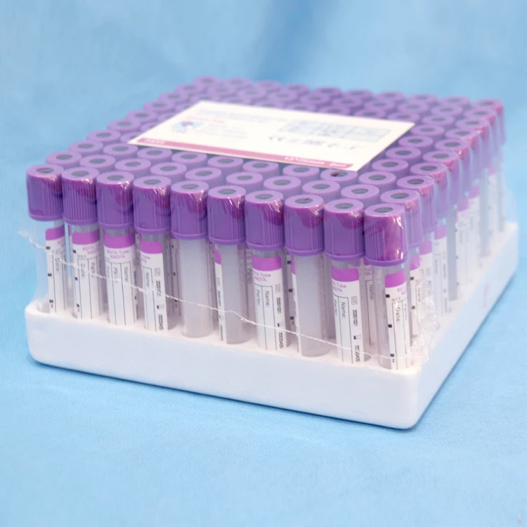 Vacutainer blood  test collection tube 10ml PET or Glass material EDTA blood collection syringer tube