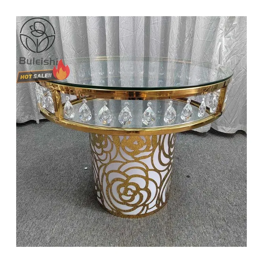 Tables Cake Decoration Supplies Marriage Ceremony Party Events Gold Tables Decoration for Wedding Reception Backdrop