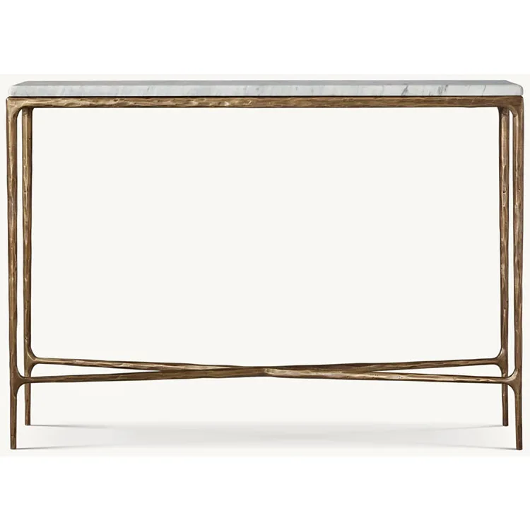 Premium Quality Traditional stylish Hand forged Iron unique Console Table marble for Home and Office