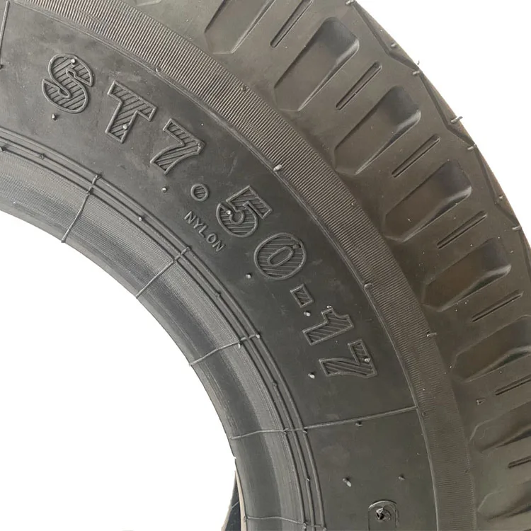 Chinese factory manufacturers makes high quality truck tire wholesales rubber ST7.50-17 solid tire
