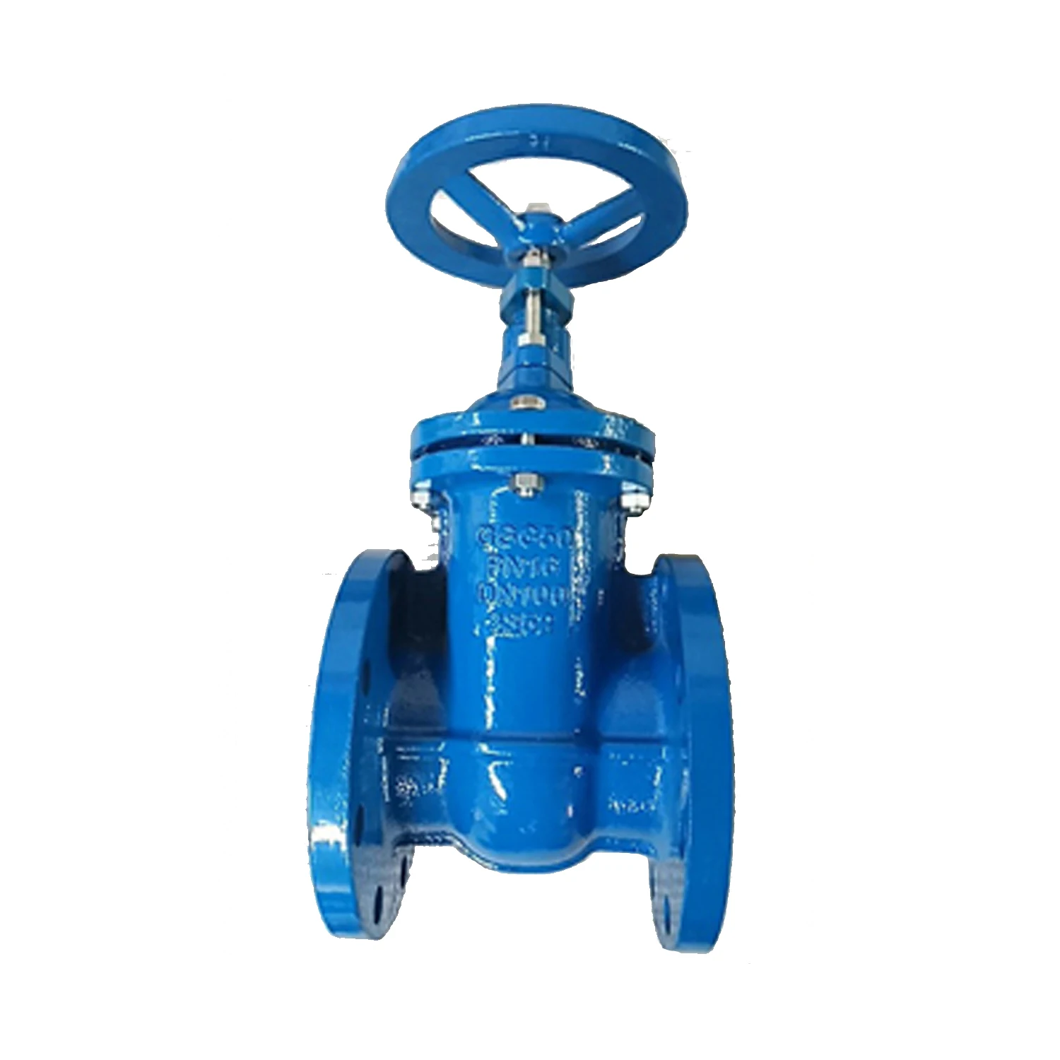 DIN F4 PN16 DN200 Non Rising Stem Nrs Ggg40 Metal Seat Gate Valve With Hand Wheel Knife Gate Valve
