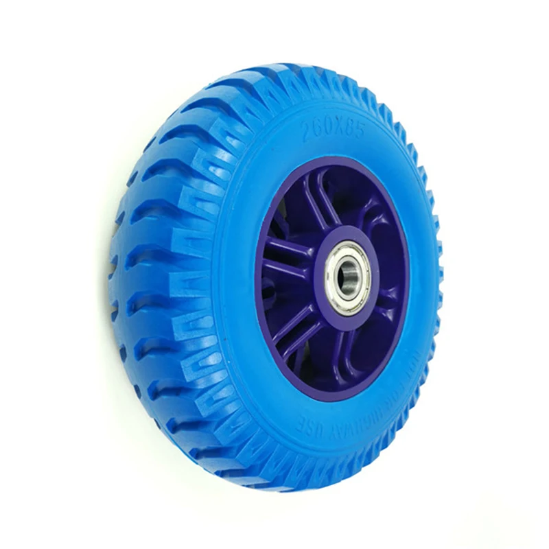 Hot sale 260*85mm flat free puncture proof EVA foam filled tire baby stroller wheels with fast lock releasing devices