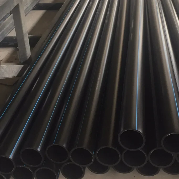 SDR11 PE100 Raw Materials Black Plastic Water Pipe 200mm HDPE Pipe Philippines Price List